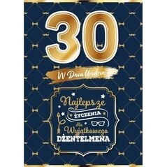 Karnet Urodziny 30 dla niego