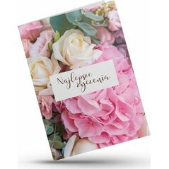 Karnet - Najlepsze życzenia - róże