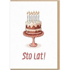 Karnet Urodziny - Tort sto lat