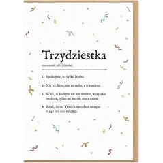 Karnet Urodziny - trzydziestka