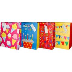 Torba prezentowa 18x23cm Happy Birthday mix