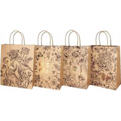 Torba prezentowa brown kraft 26x32cm hotstamp mix