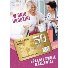 Karnet Urodziny 50