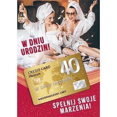 Karnet Urodziny 40