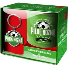 Zestaw kubek + brelok Hobby-Piłka nożna