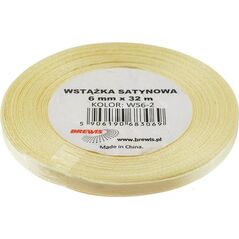Wstążka satynowa ecru 6mmx32m