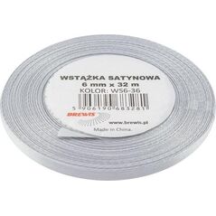 Wstążka satynowa platynowa 6mmx32m