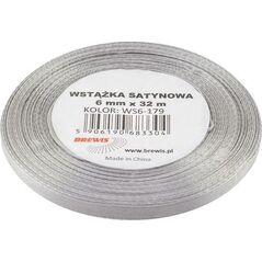 Wstążka satynowa srebrna 6mmx32m