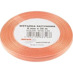Wstążka satynowa łososiowa 6mmx32m
