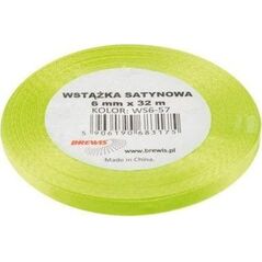 Wstążka satynowa jasna zielona 6mmx32m