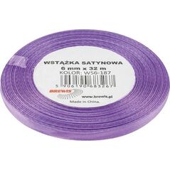 Wstążka satynowa lawendowy 6mmx32m