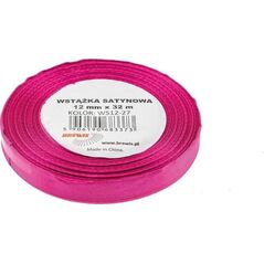 Wstążka satynowa fuksja 12mmx32m