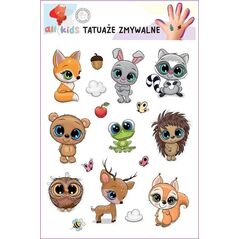 Tatuaże zmywalne dla dzieci Wesołe zwierzątka 1