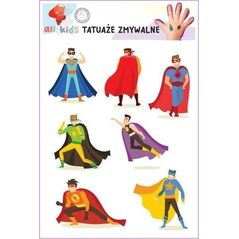 Tatuaże zmywalne dla dzieci Superbohaterowie