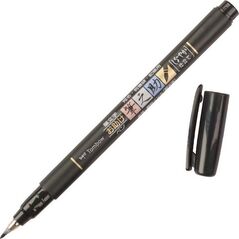 Flamaster brush pen Fudenosuke czarny tw 2 (6szt)