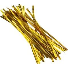 Druciki w plastiku złote 18cm 50szt