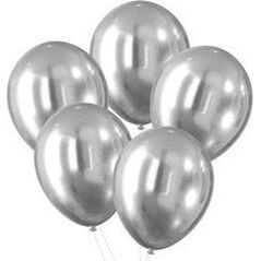 Balony z efektem chromu srebrne 30cm 5szt