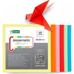 Kostka origami 150x150mm 6 kolorów 120ark