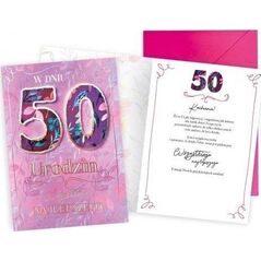 KUKARTKA Karnet Urodziny 50