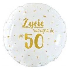 GoDan Balon foliowy Życie zaczyna się po 50
