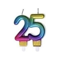 Świeczka urodzinowa 25 kolorowa