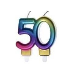Świeczka urodzinowa 50 kolorowa
