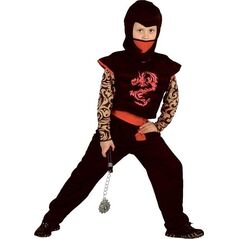 Strój Ninja-Czerwony Smok rozm. 130/140cm EDUKAMP