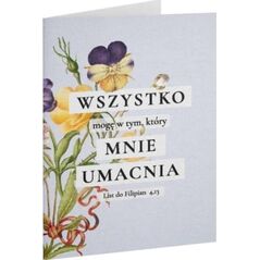 Kartka składana - Wszystko mogę - kwiaty EDUKAMP