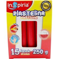 Plastelina czerwona 15 lasek 250g