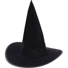 GoDan Kapelusz czarownicy flokowany na Halloween - 1 szt. uniwersalny