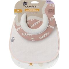 Tommee Tippee TOMMEE TIPPEE bib COMFEEFIT, 0 m+, 2 pcs., beige, multicolour, 46353060