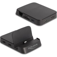 DeLOCK Stacja dokująca do smartfona 4K ze zintegrowanym uchwytem - HDMI/USB/Hub/SD/Micro SD dla systemu Android lub Windows