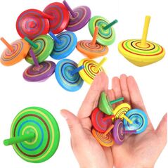 Mini Bączek Kolorowy Drewninany Zabawka Zręcznościowa 4cm LEAN Toys