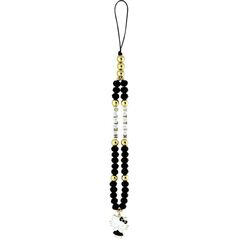 Hello Kitty Pearls and Beads Kitty Charm Phone Charm Black