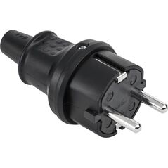 Kemot Wtyczka  typu niemieckiego  16A/250V- IP44 (gumowa czarna) 2237