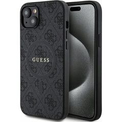 Guess Oryginalne Etui GUESS Hardcase GUHMP14SG4GFRK do iPhone 14 (Kompatybilny z Magsafe / 4G Ring classic logo / czarny)