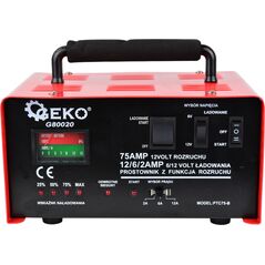 Geko Prostownik z rozruchem 75A 6/12V GEKO(1)