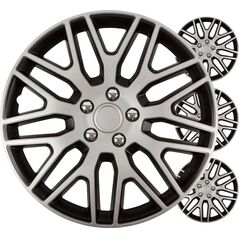 Kołpaki samochodowe 4szt. komplet dakar czarno srebrne 15" cali color box