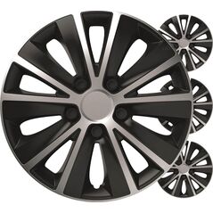 Kołpaki samochodowe 4szt. komplet rapide czarno srebrne 16" cali color box