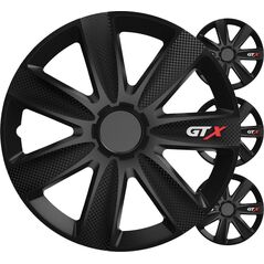 Kołpaki samochodowe 4szt. komplet gtx czarny carbon 14" cali color box