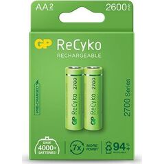 GP GP 2 X AKUMULATORKI AA / R6 GP RECYKO 2700 SERIES NI-MH 2600MAH 270AAHCE-5EB2