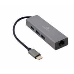 Gembird USB 2.0 Hub 4 Θυρών με σύνδεση USB-C Λευκό (A-CMU3-LAN-01) (GEMA-CMU3-LAN-01) έως 12 άτοκες Δόσεις
