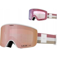 Gogle zimowe GIRO ELLA WHITE LX STRIPE (szyba VIVID ROSE GOLD 00% S3 + VIVID INFRARED 62% S1) (NEW 2024/2025)