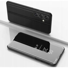 Clear View Case etui do Samsung Galaxy S25+ pokrowiec z klapką - czarne