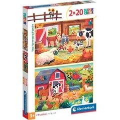CLE puzzle 2x20 SuperKolor TheFarmyardFamily 24818
