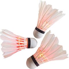 LOTKA BADMINTON Z PIÓR 3 SZT LED ENERO