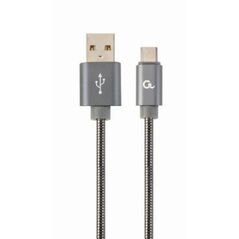 Gembird Cc- USB2s-amcm-1m-bg USB-C 2.0 Cable (Am/cm) Metal Plugs, Spiral Braid, 1m, Metallic Gray (CC-USB2S-AMCM-1M-BG) (GEMCC-USB2S-AMCM-1M-BG) έως 12 άτοκες Δόσεις