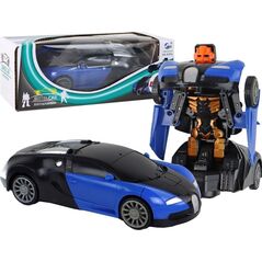 LeanToys Samochód-Robot 2w1 Bugatti Niebieski Efekty Świetlne