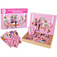 LeanToys Zestaw Edukacyjnych Puzzli Magnetycznych Motyw Lalki