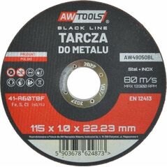 AWTools AW TARCZA DO METALU  115*1,0mm BLACK LINE